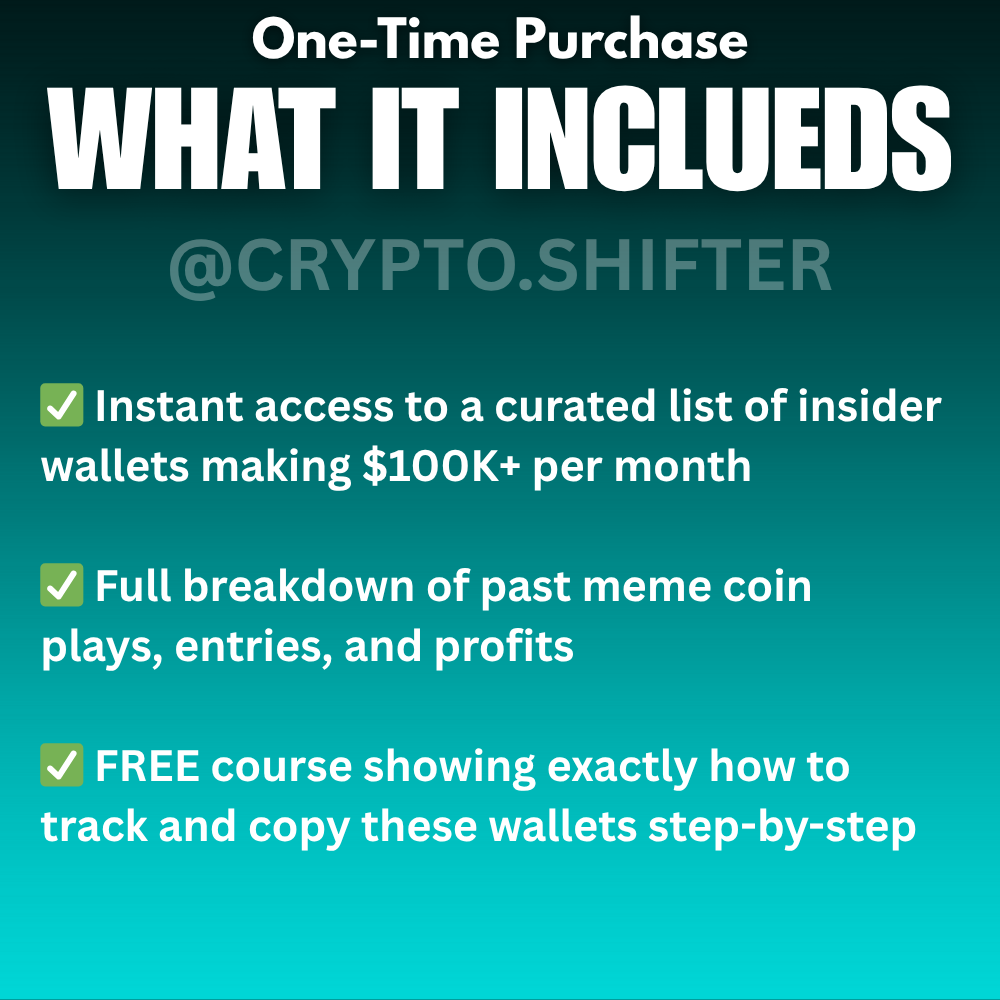 Insider Wallets (Solana Meme Coins)